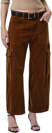 Citizens Of Humanity Thassos Twisted Seam Utility Corduroy Wide Leg Pants in Manuka Bronze at Nordstrom, Size 25