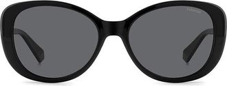 Polaroid PLD 4154/S/X Polarized 807/M9 Womens Sunglasses Black Size 55