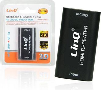 Trade Shop Trade Shop - Ripetitore Extender Di Segnale Hdmi Video 4k Uhd 3d Fino A 40 Mt 1080p Hd-2k4k