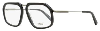 Ermenegildo Zegna Mens Tapered Rectangular Eyeglasses EZ5271 001 Black 56mm