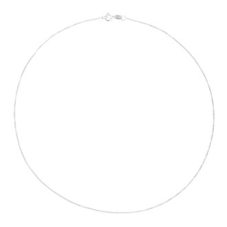 Lily & Roo Solid White Gold Plain Chain