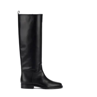 Via Roma 15 Schoenen, Dames, Zwart, 41 EU, Leer, Zwarte Lederen Rijlaarzen