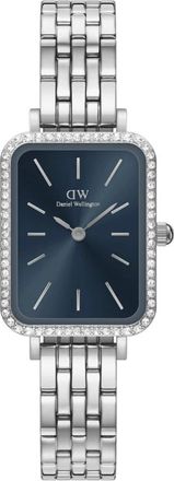 Daniel Wellington Elegante Zilveren Quadro Dameshorloge - Dames - Horloges - Grijs - ONE Size - Accessoires