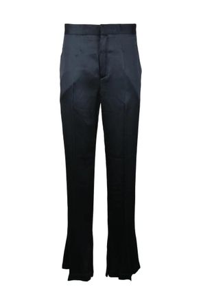 Semicouture Fluid Blue Trousers with Elegant Tailored Silhouette