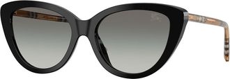 Burberry BE4457F Asian Fit 416111 Womens Sunglasses Black Size 55