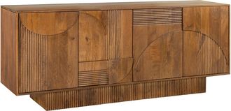 Global Interiors Massives Design Sideboard Art Deco Ii 170 x 80 cm, Smoked Brown
