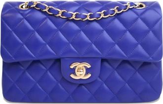 Chanel 2017-2018 Small Classic Lambskin Double Flap shoulder bag - Blauw