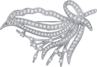 Rachel Glauber Plated Cz Petals Brooch