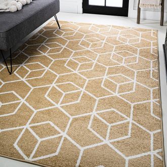 Jonathan Y Designs Tumbling Blocks Modern Geometric Area Rug