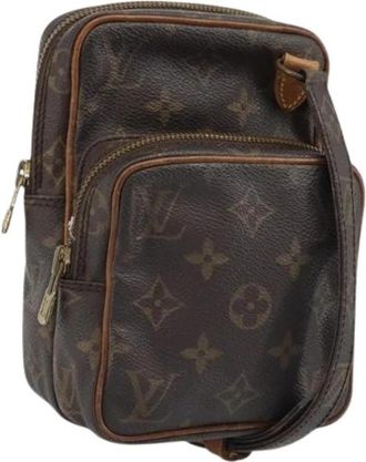 Louis Vuitton Pre-owned Monogram Canvas Schoudertas - Dames - Vintage Schoudertas - Bruin - ONE Size - Leer - Vintage