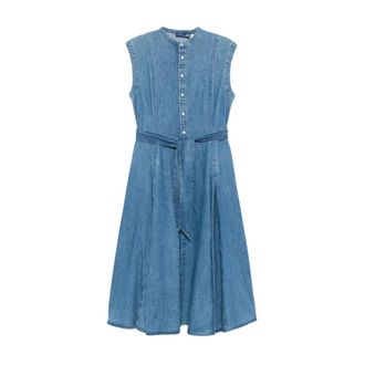 Polo Ralph Lauren Jurk met korte mouwen - Dames - Jurken - Blauw - Maat: S Katoen