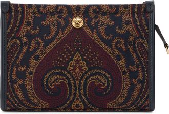 Etro Womens Clutch Pouch Paisley Multicolour Polyester Bags
