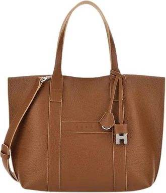 Hogan Small Script Shopping Bag - Dames - Shoppers - Bruin - ONE Size - Tassen