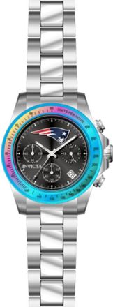 Invicta NFL New England Patriots Chronograph GMT Quartz Black Dial Mens Watch 44989