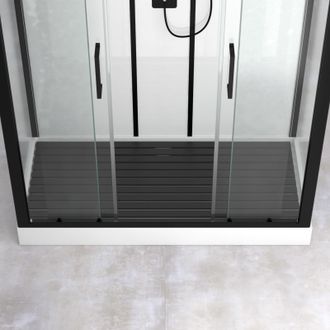 HOME MAISON Homemaison - Tarima De Ducha En Composite Gris Para Cabina Rectangular - 153,5 X 70cm