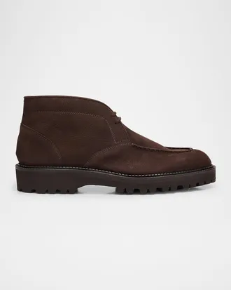 John Lobb Men & apos;s Field Nubuck Leather Chukka Boots
