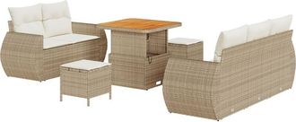 vidaXL Garden Sofa Set Manual 8 pcs Beige and cream 80 x 80 x 71 cm vidaXL