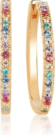 Sif Jakobs Jewellery Earring Ellera X-Grande in 18K Gold Plated/rainbow at Nordstrom, Size X-Large