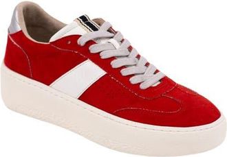 Shushop Stacey Platform Sneaker in Red Suede at Nordstrom, Size 8.5