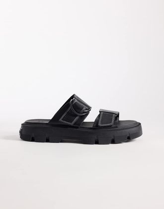 Sorel Rein - Sandali stile slider neri-Nero