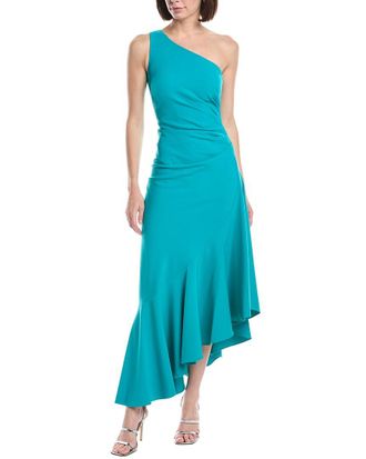 Eliza J One Shoulder Solid Maxi Dress