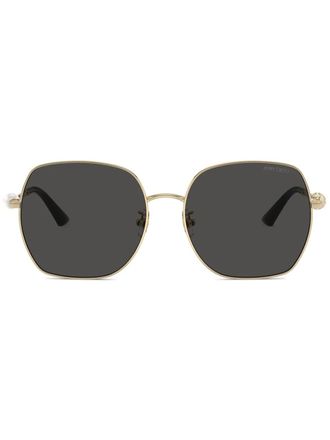 Jimmy Choo Eyewear crystal-embellished sunglasses - women - Metal - 59 - Gold