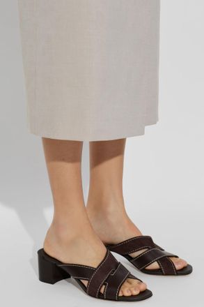 Tod's Heeled Mules Cuoio, Womens, Brown