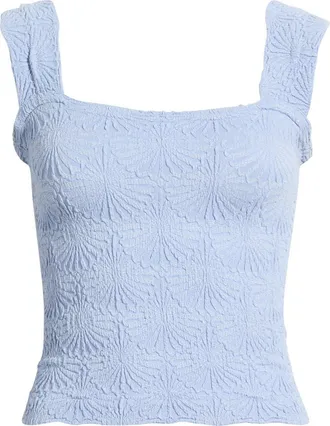 Free People Love Letter Floral Knit Camisole in Dawn Breeze at Nordstrom, Size X-Small/small