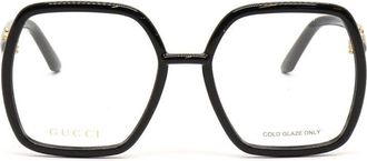 Gucci GG0890O002 Rectangle Full Rim Eyeglasses - Black