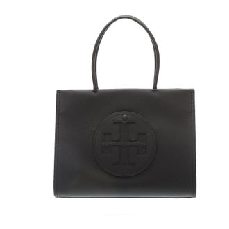 Tory Burch Shopping Bags, female, Black, ONE SIZE, Black Leather Tote Bag