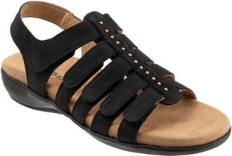 Trotters Riki Studs Slingback Sandal in Black Nubuck at Nordstrom, Size 10.5