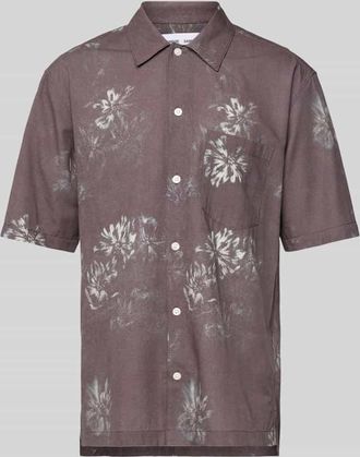 Sams&oslash;e & Sams&oslash;e Regular Fit Freizeithemd mit 1/2-Arm Modell SAAYO in Lila, Gr&ouml;&szlig;e XL