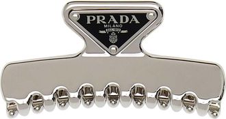 Prada Silver Metal Hair Clip