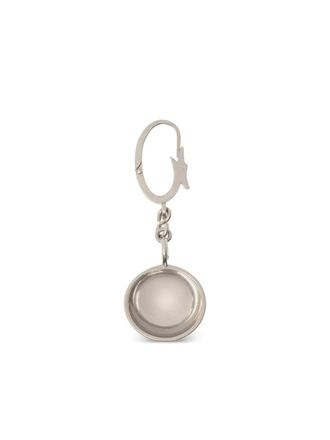 Bally saucer-pendant dangling earrings - women - Brass - One Size - Silver