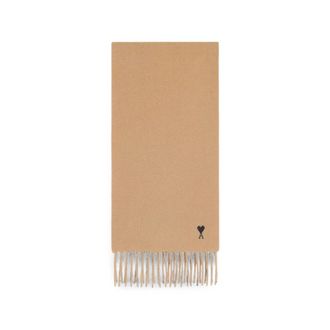 Ami Accessoires, unisex, Beige, ONE Size, Wol, Ami de Coeur Fringed Scarf