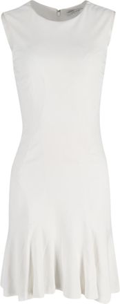 Diane Von F&uuml;rstenberg Pre-owned Womens Von Flared Hem Sleeveless Dress in White Viscose - Size 4 UK