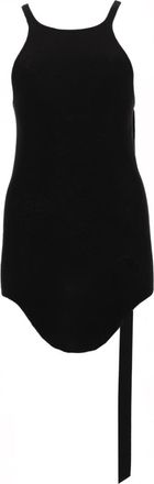 Rick Owens Black Solid Scoop Neck Top