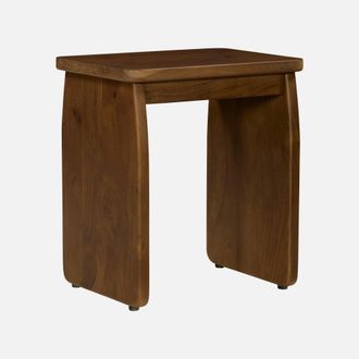 Sweeek Mesita De Noche, Mesa Auxiliar Ex&oacute;tica De Madera De Acacia