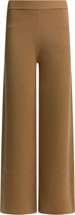 Max Mara Womens Brown Wool Trousers - Tan - Size Medium