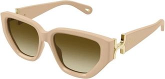 Chlo&eacute; Stijlvolle Bril met Premium Kwaliteitsservice - unisex - Zonnebrillen - Beige - 55 MM - Accessoires