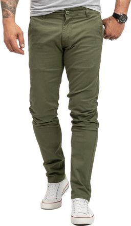 Rock Creek H-379 Mens Chino Trousers, olive, 32 W/34 L