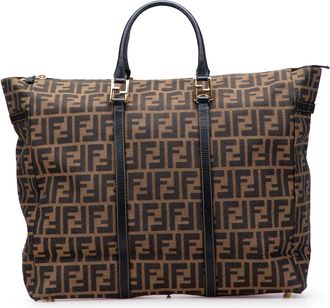 Fendi Pre-owned Womens Monogram Tote Bag - Tan Textile - One Size