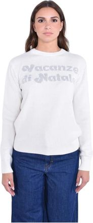 MC2 Saint Barth New Queen Sweater - Dames - Ronde hals truien - Wit - S - Wol - Truien & Vesten