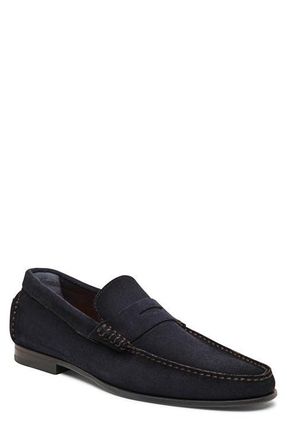 Santoni Ikangia Penny Loafer in Blue at Nordstrom, Size 10.5
