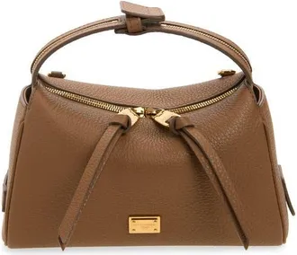 Dolce & Gabbana Vittoria Leather Top Handle Bag in 8Z093 Caramello at Nordstrom
