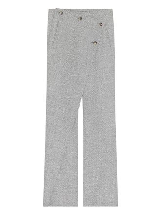 Courr&egrave;ges Wide-Leg Trousers With Asymmetrical Cross-Button Panel