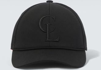 Christian Louboutin Gorra de lona de algod&oacute;n con logo