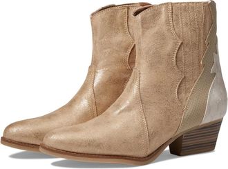 Blowfish Spangle Boots Womens Gold Dust Pointed Toe Ankle Bootie HTAT1870