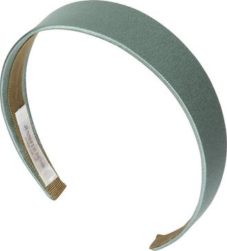 Jennifer Behr Lydia Satin Headband in Sage at Nordstrom