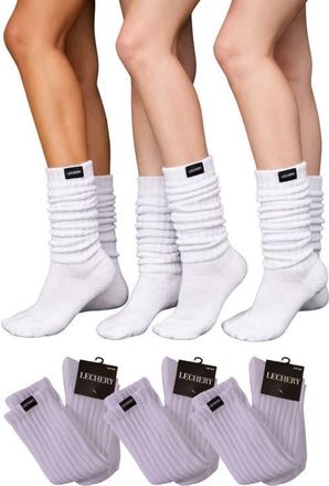 Lechery 3 Pairs of Scrunch Socks in White at Nordstrom